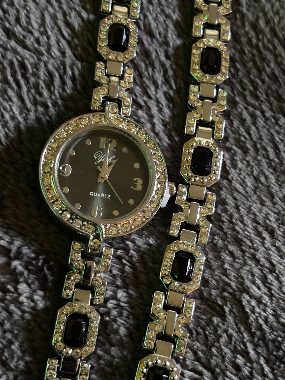 Crystal Accent Silver-Tone Women's Bracelet Watch
